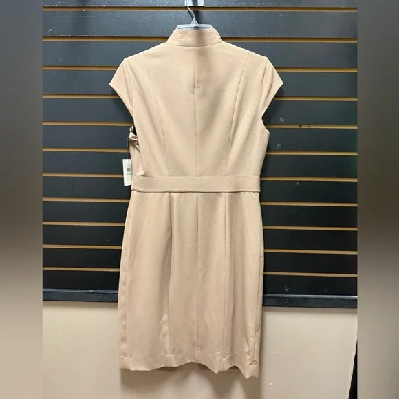 Calvin Klein Tan Button-Down Midi Dress - Picture 7 of 7